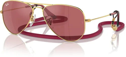 Miniatura 36 de Ray-Ban Junior Rj9506s - Gafas de sol de aviador de metal para niños Plata/Gris Espejo Plata
