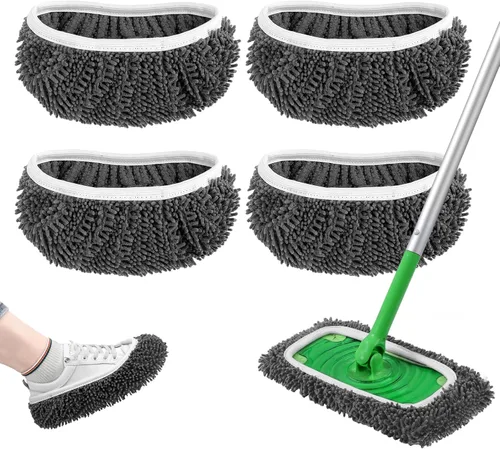 Miniatura 13 de Almohadillas húmedas reutilizables de repuesto para trapeador Swiffer Sweeper – Paños de barrido seco y paños húmedos para limpieza del hogar