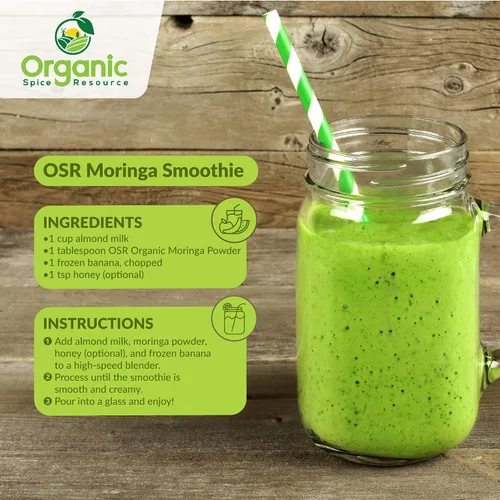 Miniatura 7 de Polvo de Moringa Orgánica - 8 oz (226g) USDA Orgánico, Sin OGM, Kosher, Halal, Polvo de Moringa Oleifera - 100% Crudo y Natural, por SHOPOSR
