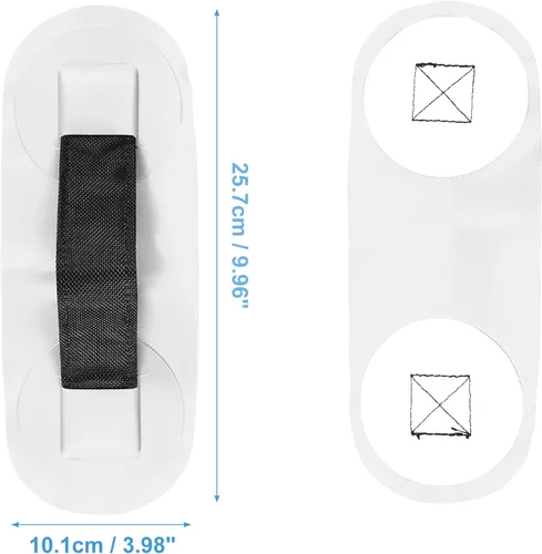 Miniatura 4 de X AUTOHAUX 2 parches universales de mango de correa de PVC para canoas bote balsa y tabla de surf Blanco