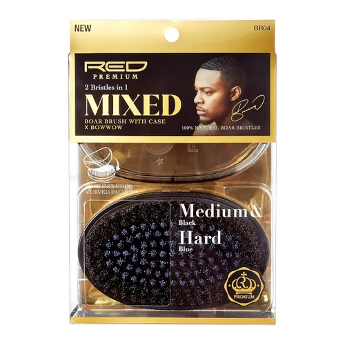 Miniatura 10 de Rojo Premium 2 cerdas en 1 cuerpo mixto Club Boar Brush X BowWow (medio y duro)