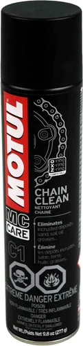 Miniatura 5 de Motul Juego de cuidado de cadena: limpiador de cadena (C1) y lubricante de cadena todoterreno (C3), juego de mantenimiento de motocicleta, seguro