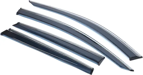 Miniatura 4 de Visera de ventana compatible con Honda CRV 2017-2022, estilo delgado, acrílico, humo, tintado, sol, lluvia, protector de pantalla, deflector