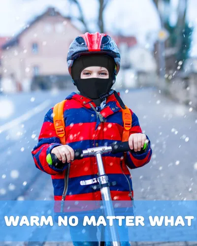 Miniatura 6 de Pasamontañas con forro para casco para niños, máscara de esquí para niños y niñas, forro polar para invierno, sombrero de nieve para clima frío