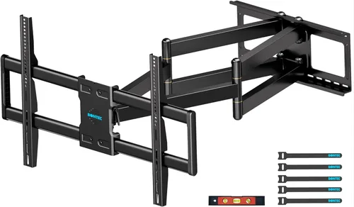 Miniatura 9 de BONTEC Soporte de pared para TV para pantallas planas y curvas de 26 a 65 pulgadas con extensión de 37.4 pulgadas de largo, diseño giratorio
