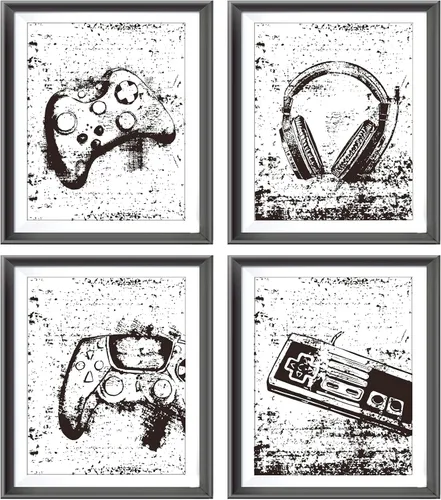 Miniatura 11 de AEHIE Kids Boys Gaming Room Wall Art Poster Prints for Teen Boys Bedroom Playroom Game Room Decor, Cool Kids Club Eat Sleep Game Repeat Decorations