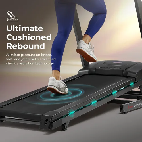 Miniatura 2 de Sunny Health & Fitness Treadmill with Auto Incline, Shock Absorption, Pulse Sensors & Bluetooth — Optional SunnyFit App Compatibility