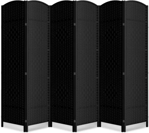 Miniatura 8 de Divisor de habitación de 4 paneles, pantalla de privacidad plegable de 6 pies, divisor de pared de panel plegable extra ancho con divisor de pared