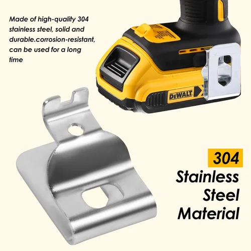 Miniatura 3 de Pinzas de cinturón de acero inoxidable 304 para Dewalt con tornillos, kit de clips de herramientas de taladro, kit de gancho de repuesto para Dewalt