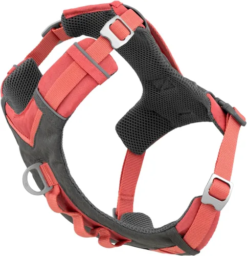 Miniatura 5 de Arnés para perro Kurgo Journey Air - Ajuste seguro para perros activos - Pecho acolchado - Tela Ripstop ligera - Malla transpirable - Borde Rojo