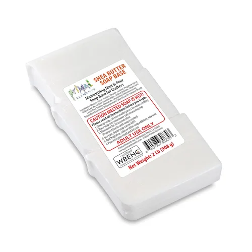 Primal Elements Manteca de karité, base de jabón de glicerina hidratante para derretir y verter para manualidades y hacer jabón, fácil de cortar, 2