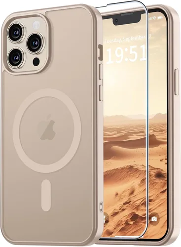 Miniatura 8 de vnnink para iPhone 12 y iPhone 12 Pro, funda de teléfono celular translúcida con protección contra caídas de grado militar, mate magnética