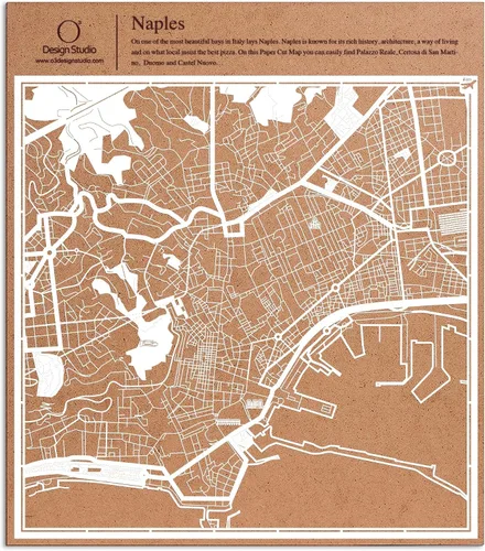 Miniatura 36 de O3 Design Studio Aberdeen - Mapa de papel cortado en papel blanco de 12 x 12 pulgadas