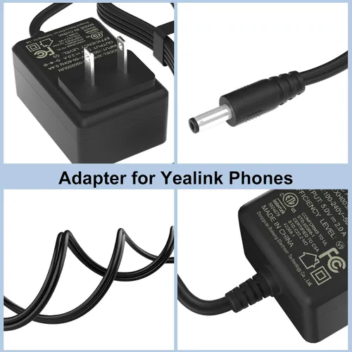 Miniatura 2 de LQM Yealink Phones - Adaptador de corriente de 5 V 2 A compatible con T54W T46U T46S T48U T48S T53W T57W T58A T58-CAM MP54 MP56 PS5V2000US Cargador
