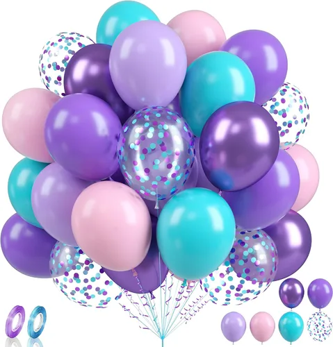 Miniatura 14 de Globos de graduación azules y dorados, 60 globos impresos con texto en inglés "Felicitaciones", 12 pulgadas, azul marino, blanco, azul, metálico