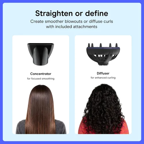 Miniatura 3 de Secador de pelo Infiniti Pro Conair con difusor innovador, mejora rizos y ondas mientras reduce el encrespamiento, azul oscuro Difusor multicámara