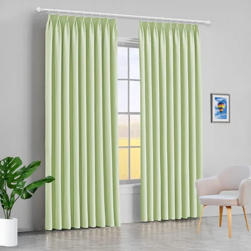 Miniatura 30 de 100% poliéster, panel de cortina de ventana de doble pellizco, con aislamiento térmico (negro, 57.9 x 72.0 in, 1 panel)