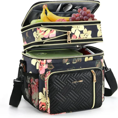Miniatura 23 de Lonchera y bolsa de almuerzo para mujeres y hombres, lonchera grande aislada para adultos, a prueba de fugas, bolsa enfriadora para el trabajo