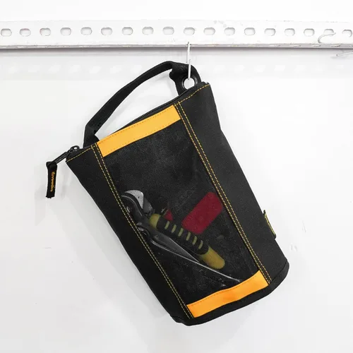 Miniatura 5 de MELOTOUGH Bolsa de lona con cremallera para herramientas, bolsa con cremallera y ventana de malla y ojales colgantes, paquete de 2