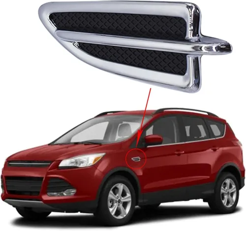 Miniatura 6 de LABLT Reemplazo de moldura de emblema cromado delantero izquierdo para escape 2013-2015 sustituye a FO1266100 CJ5Z16228AA