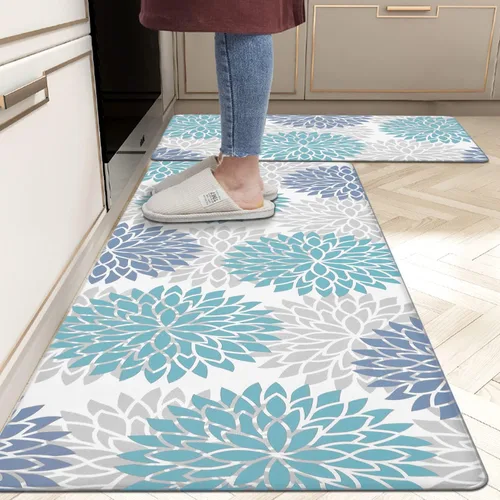 Miniatura 38 de HEBE Tapete de cocina acolchado, antifatiga, de 20 x 71 pulgadas, antideslizante, impermeable, ergonómico, cómodo para oficina, fregadero