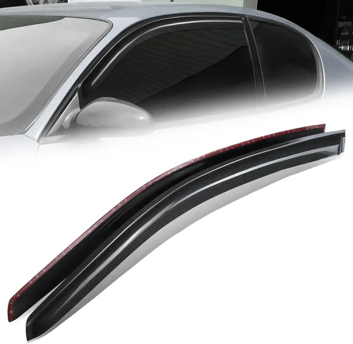 Miniatura 38 de Auto Dynasty 4 piezas viseras de ventana con patrón de fibra de carbono compatibles con Chrysler PT Cruiser 2001-2010, deflectores de ventana