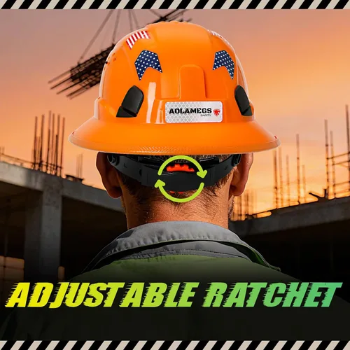Miniatura 7 de Cascos De Construcción de ala completa Cascos de seguridad aprobados por OSHA con visera transparente - Casco de seguridad de construcción ventilado