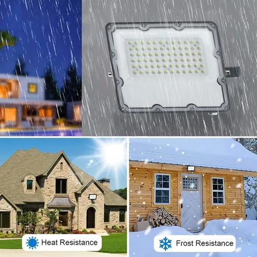 Miniatura 3 de 60W llevó la luz de inundación al aire libre, luces de inundación exteriores, luz de inundación enchufable, para patio, patio de recreo, estadio