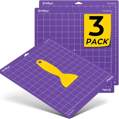 Miniatura 12 de HTVRONT - Alfombrilla de corte, 6 alfombrillas de corte de 12 x 12 pulgadas (estándar, ligera, fuerte, agarre de tela) compatibles con Cricut Maker