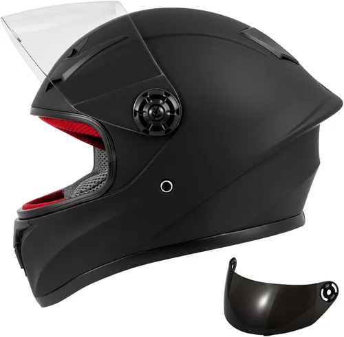 Miniatura 10 de Casco de motocicleta para niños, casco de cara completa para jóvenes, casco ligero aprobado por DOT para motocross, ATV, todoterreno, cascos