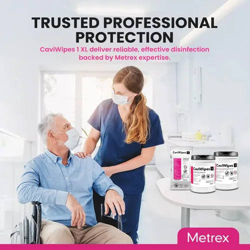 Miniatura 7 de Metrex CaviWipes1 Toallas desinfectantes de superficie XL – Toallitas desinfectantes no tejidas duraderas para superficies duras y no porosas