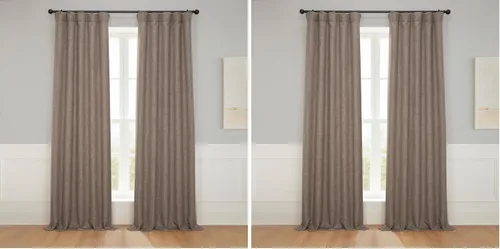 Miniatura 21 de HPD Half Price Drapes - Cortinas de lino sintético para sala de estar (2 paneles) - 100 pulgadas de ancho x 84 pulgadas de largo - Cortinas