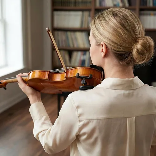 Miniatura 5 de NANYI – Reposa-hombros plegable y ajustable para violín tamaño 4/4 y 3/4, tipo universal, piezas de violín suaves, seguras, fáciles de usar, esponja