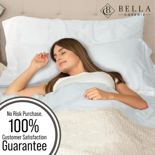 Miniatura 102 de Bella Coterie - Juego de sábanas de lujo de viscosa de bambú para cama tamaño split king 2 sábanas ajustadas para camas Sleep Number y ajustables