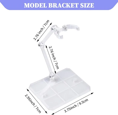 Miniatura 3 de POMER Soporte para figura de acción, 5 piezas de montaje transparente para figura de acción, soporte de soporte para modelo de base, compatible