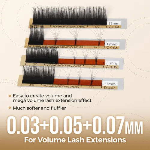 Miniatura 8 de LASHVIEW - Extensiones de pestañas individuales, bandeja mixta de 0.15mm de grosor (8-15mm), pestañas simples y clásicas de primera calidad