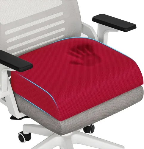 Miniatura 28 de TranquilRelax - Cojín grande para asiento de espuma viscoelástica para largas horas de sentado en silla de oficina, asiento de coche, almohadilla
