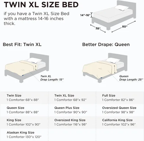 Miniatura 96 de Bedsure Relleno de edredón – Edredones acolchados tamaño King, edredón para todas las estaciones, ropa de cama alternativa de plumón suave, con 8