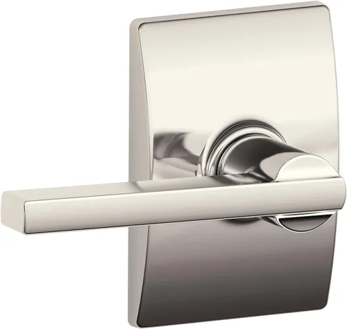 Miniatura 39 de Schlage F10 LAT 626 CEN Latitude - Manilla de puerta con moldura Century, cerradura de paso para pasillo y armario, cromo satinado