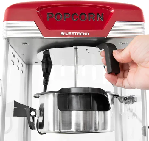 Miniatura 7 de West Bend Stir Crazy - Máquina de hacer palomitas de cine con caldera antiadherente, incluye herramienta de medición y cuchara para palomitas