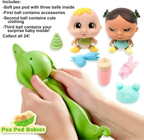 Miniatura 4 de Nature Bound Pea Pod Babies Bundle – Juguetes coleccionables sorpresa misteriosos con mini bebé, ropa y accesorios – Muñeca pequeña