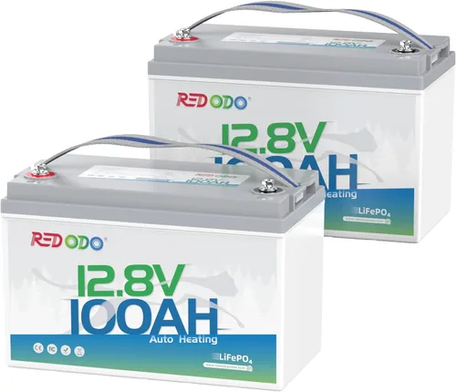 Miniatura 20 de Redodo Paquete de 3 baterías de litio de 12 V 100 Ah Grupo 24, ciclo profundo de 1280 Wh con BMS de 100 A, batería recargable de litio de más