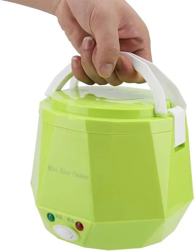 Arrocera de viaje, olla arrocera portátil para viajes, 12 V, 100 W, 1.3 L, portátil, portátil, olla eléctrica antiadherente, vaporizador eléctrico