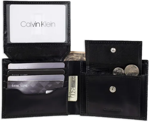 Miniatura 4 de Calvin Klein Cartera plegable minimalista RFID de cuero para hombre
