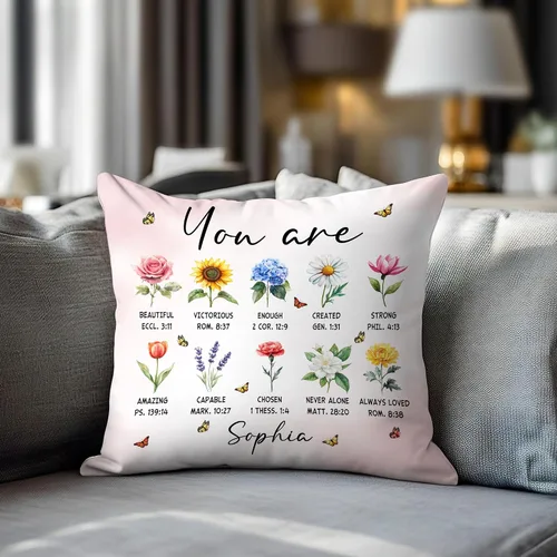 Miniatura 5 de Hyturtle Almohada cristiana personalizada con relleno, regalos religiosos de la Biblia para mujeres, almohada de versículo de la Biblia, regalos