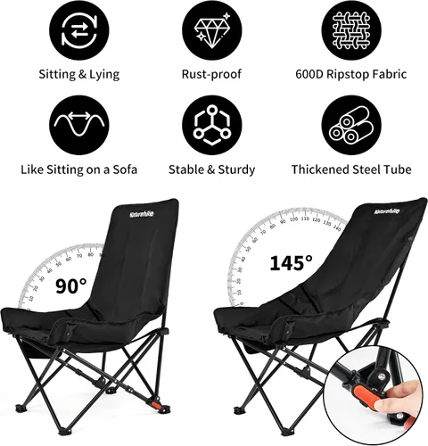 Miniatura 3 de Naturehike Silla de camping acolchada con asiento acolchado