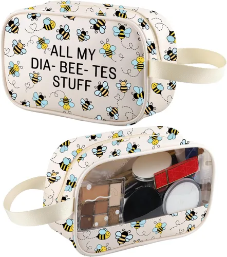 XYANFA Bolsa de diabetes tipo 1 tipo 2 para diabéticos, bolsa médica para diabetes, almacenamiento y organización de todas mis cosas para la Todas