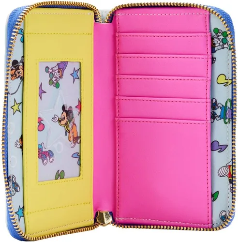 Miniatura 3 de Loungefly Billetera con cremallera de Disney Mousercise, Mousercise White, talla única , Retro