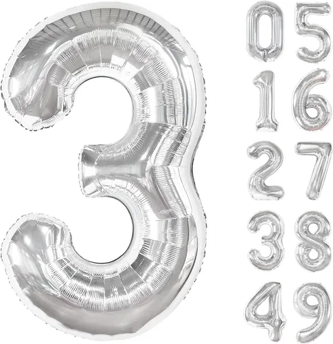Miniatura 62 de Globo de cumpleaños número 4 dorado de 40 pulgadas, globos gigantes del número cuatro 14 24 34 40 44 2024, globos grandes de lámina de mylar para Oro