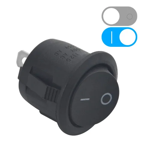 Miniatura 3 de 20 interruptores basculantes redondos de encendido y apagado de 2 pines SPST para barco, AC 6A/125V 10A/250V con cable pre-soldado para automóvil